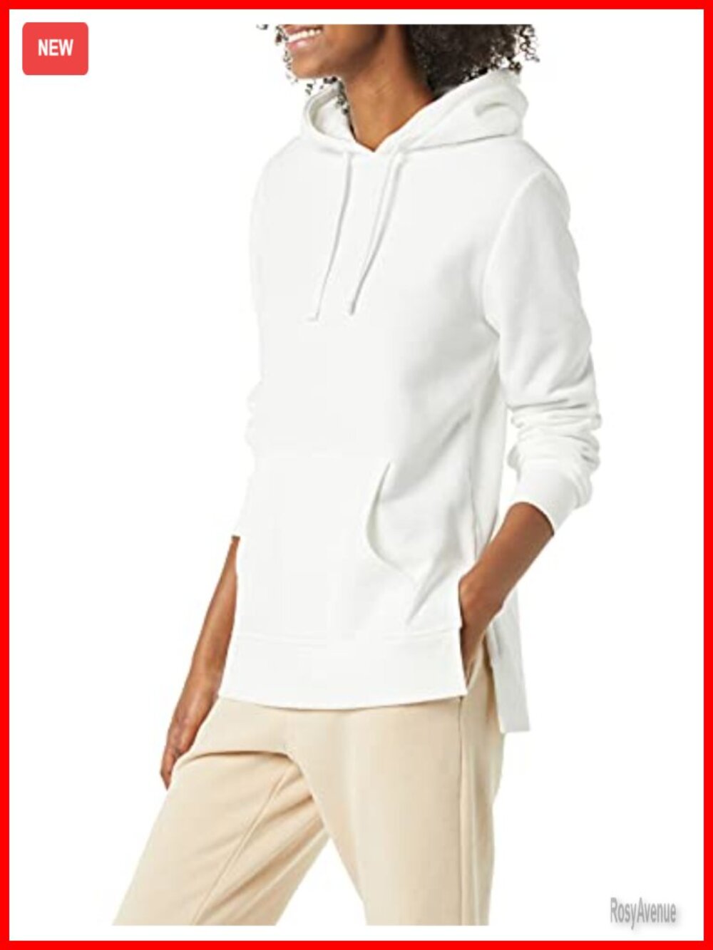 Women's Fleece Hooded Tunic Sweatshirt Regular Fit Kangaroo Pocket